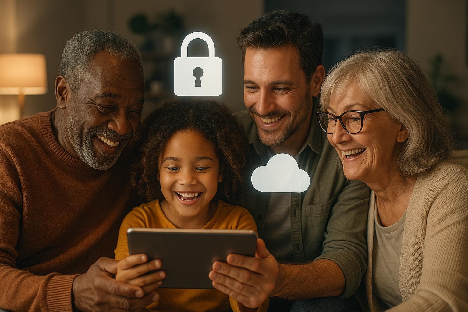 Family using a secure digital continuity workspace
